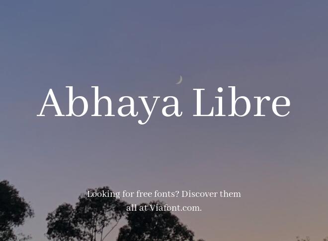 Abhaya Libre Font