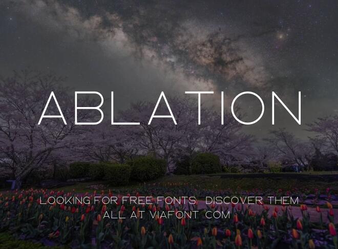 Ablation Font