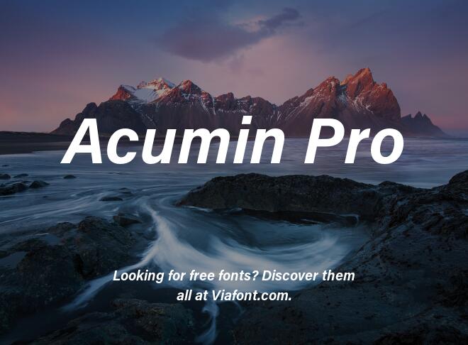 Acumin Pro Font