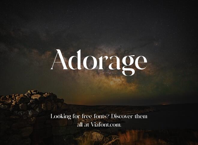 Adorage Font