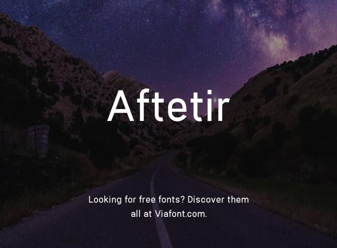 Aftetir Font