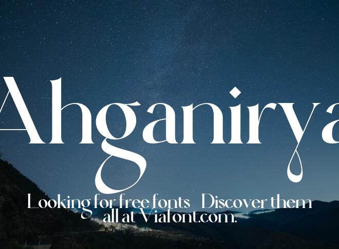 Ahganirya Font