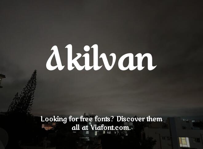 Akilvan Font