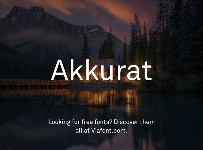 Akkurat Font
