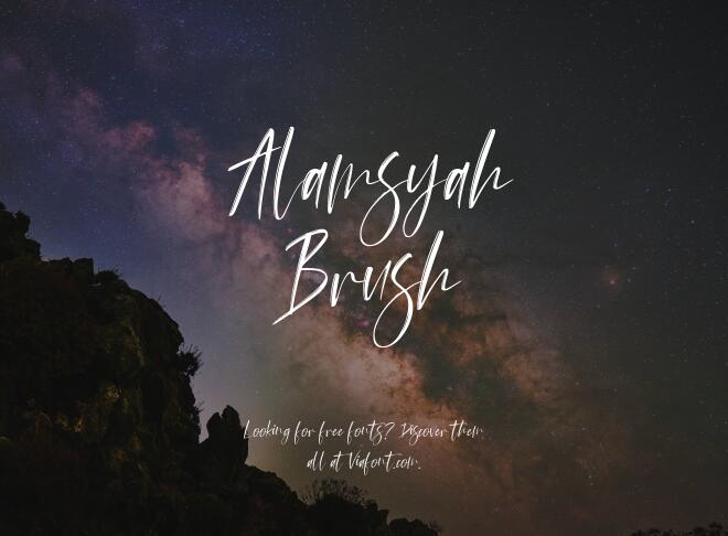 Alamsyah Brush Font