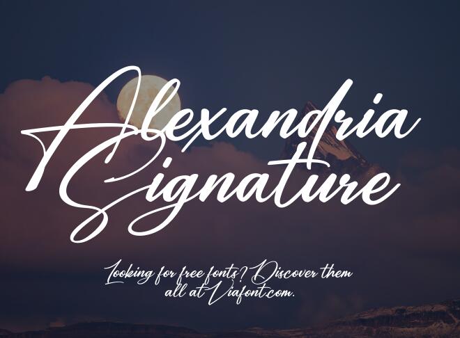 Alexandria Signature Font