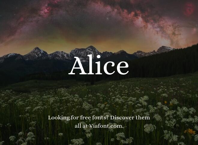 Alice Font