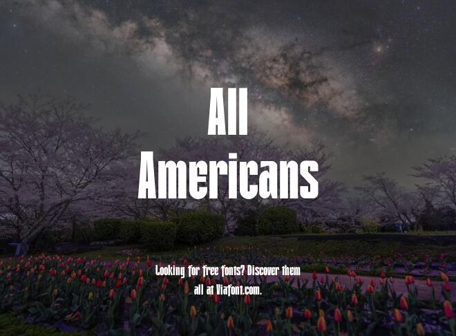 All Americans Font