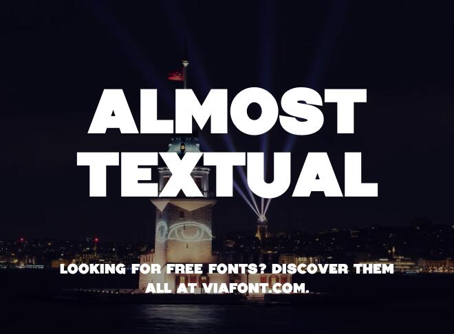 Almost Textual Font