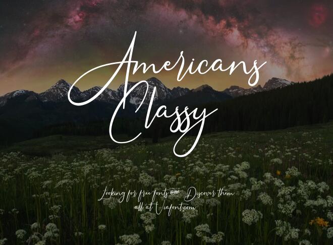 Americans Classy Font