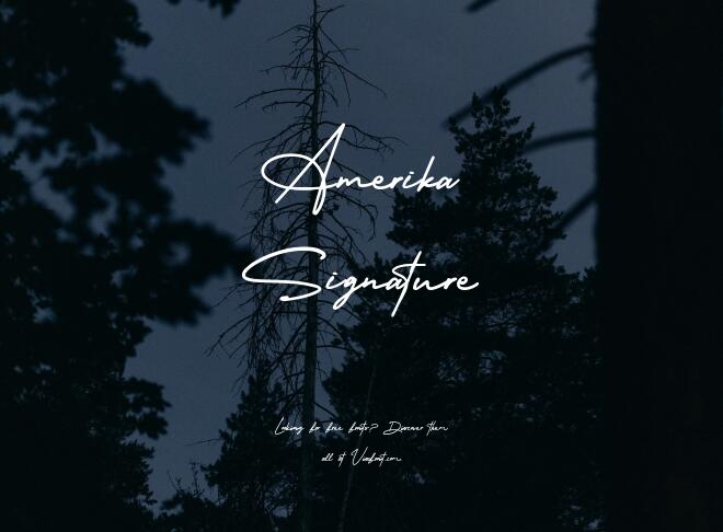 Amerika Signature Font