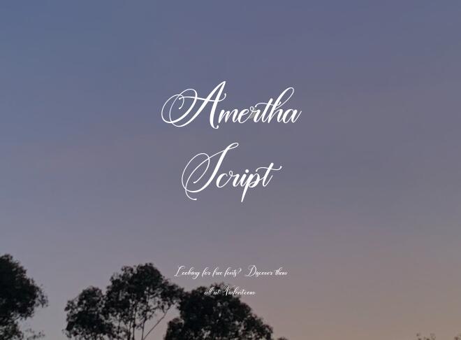 Amertha Script Font