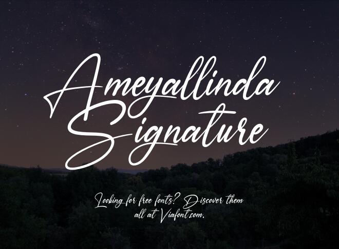 Ameyallinda Signature Font