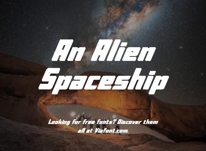 An Alien Spaceship Font
