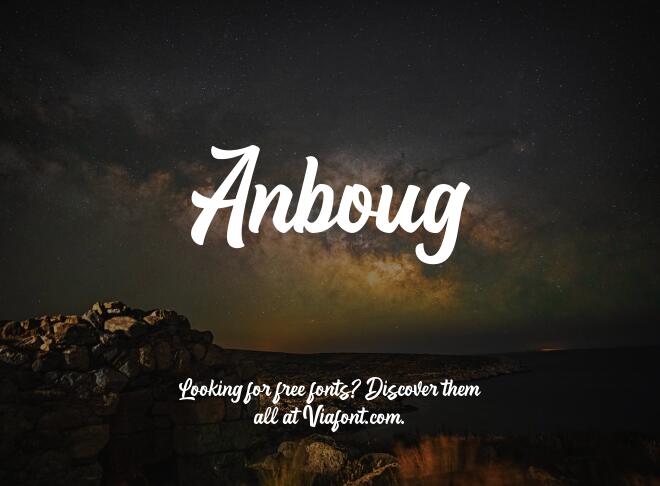 Anboug Font