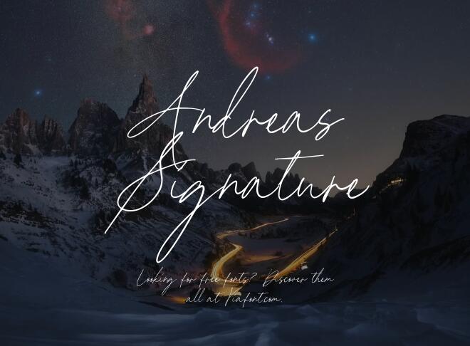 Andreas Signature Font