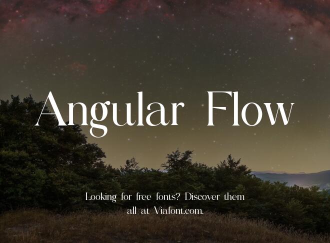 Angular Flow Font