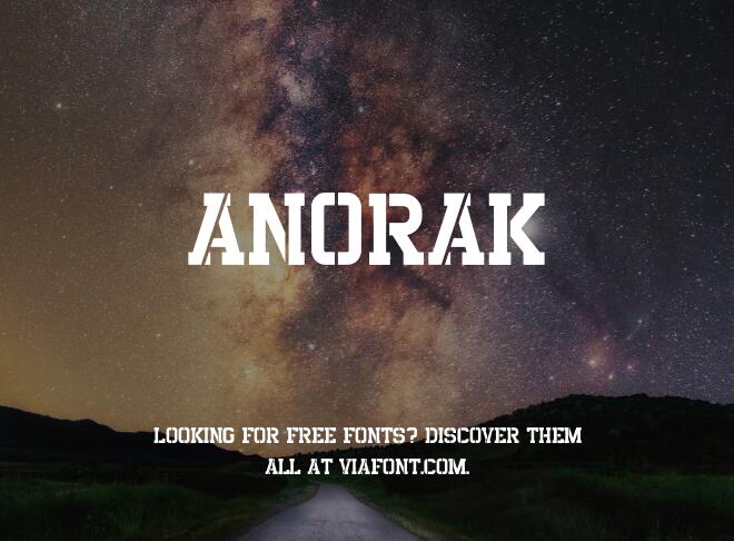 Anorak Font