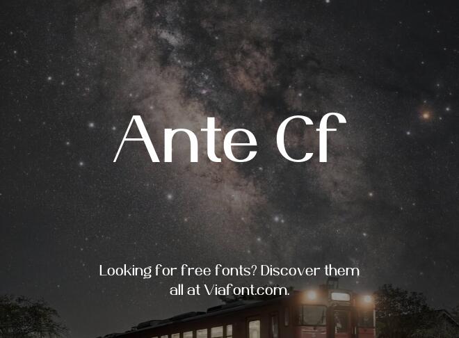 Ante Cf Font