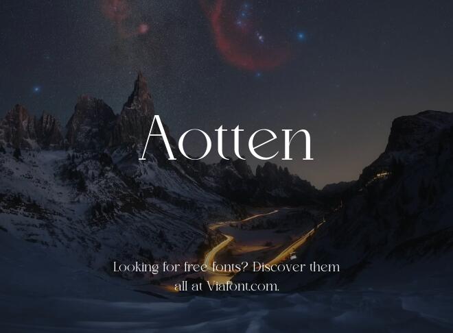 Aotten Font
