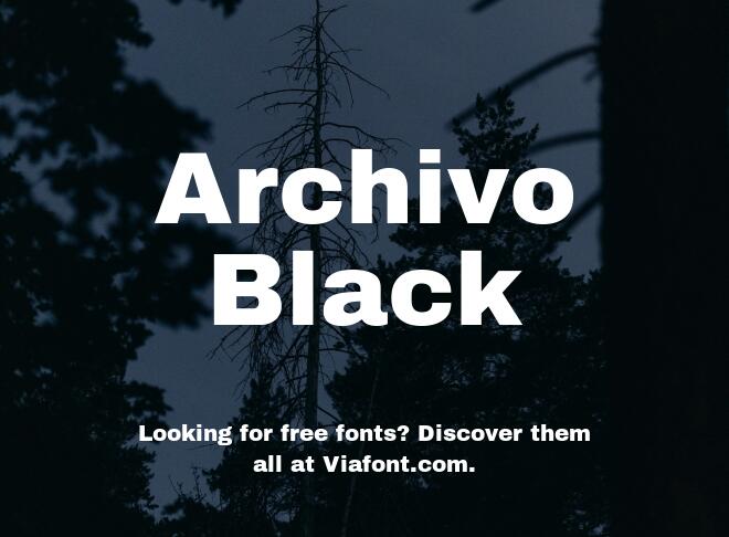 Archivo Black Font