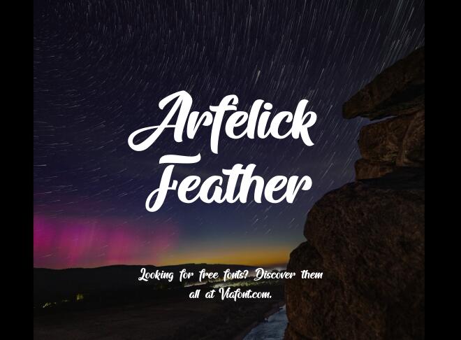 Arfelick Feather Font