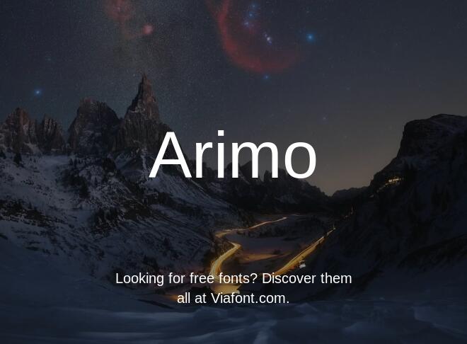 Arimo Font
