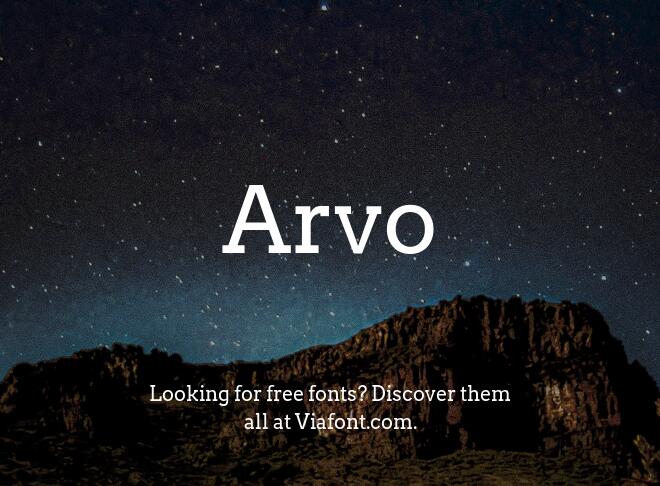 Arvo Font