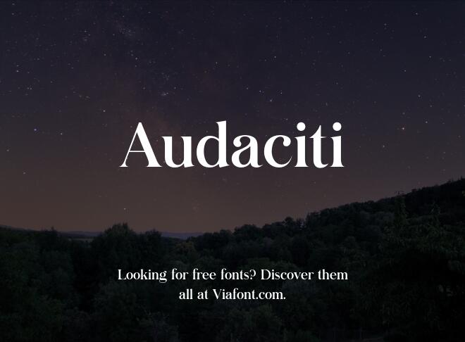 Audaciti Font