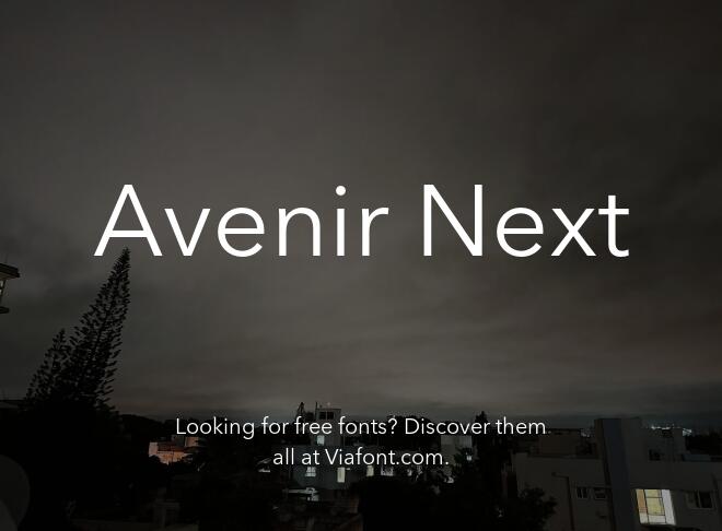 Avenir Next Font