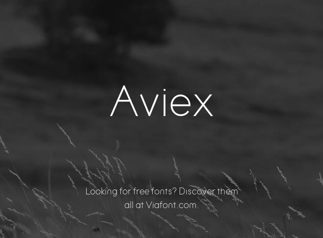 Aviex Font