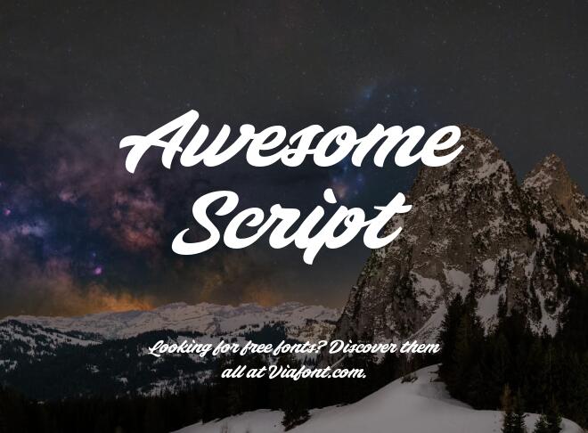 Awesome Script Font