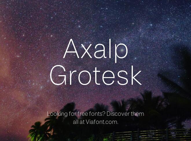 Axalp Grotesk Font