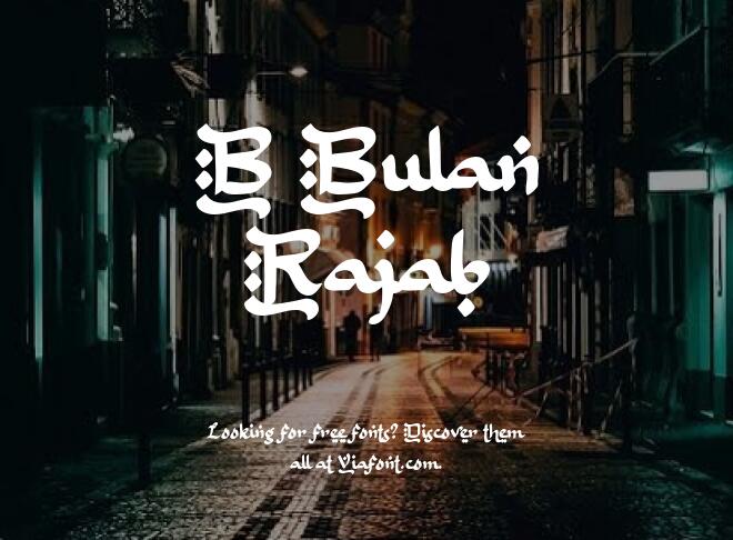 B Bulan Rajab Font