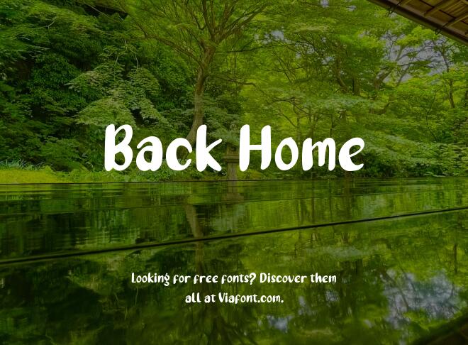 Back Home Font