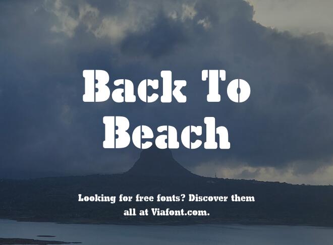 Back To Beach Font