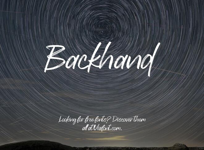 Backhand Font