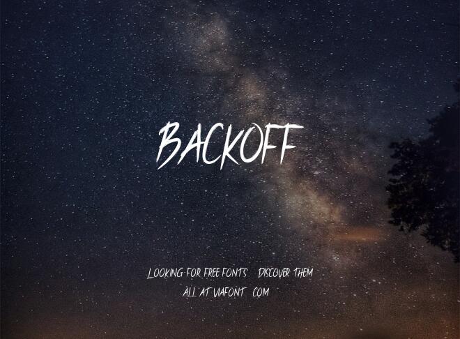 Backoff Font