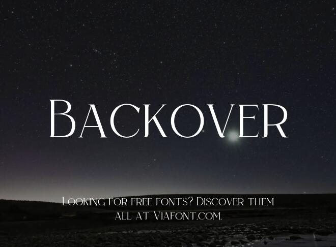 Backover Font