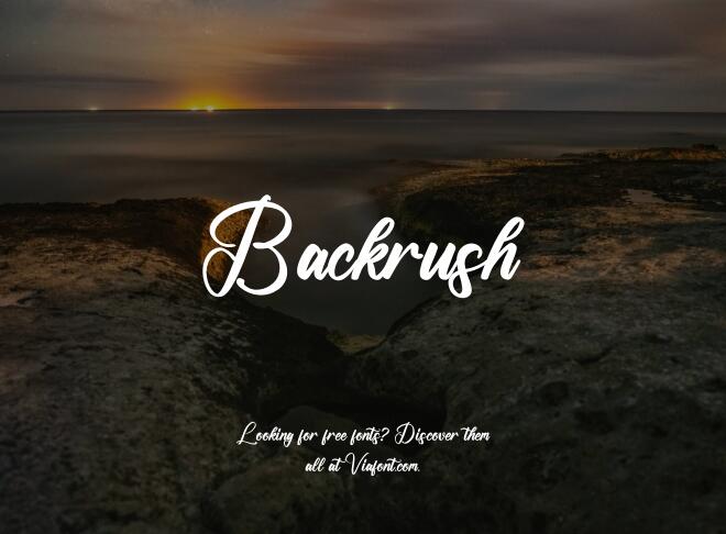 Backrush Font