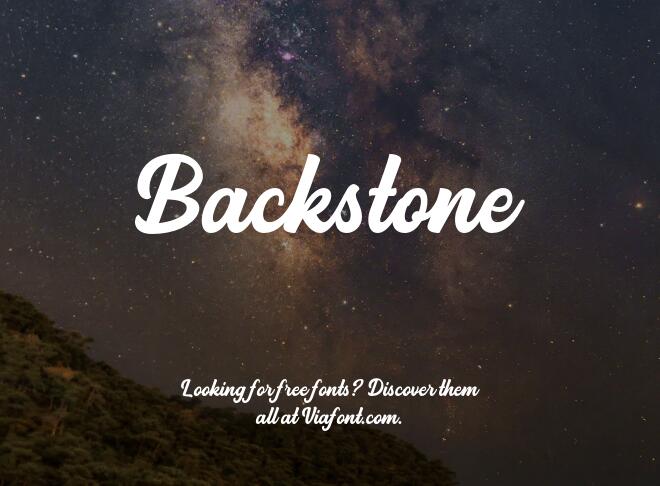 Backstone Font