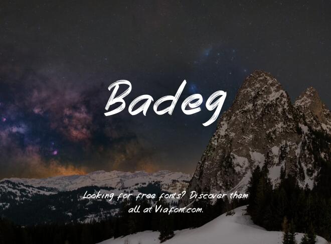 Badeg Font