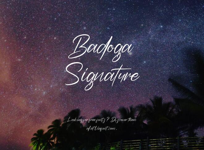 Badoga Signature Font