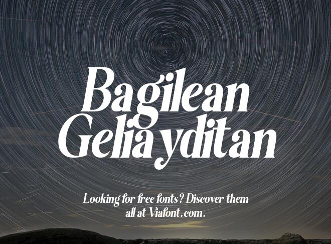 Bagilean Geliayditan Font