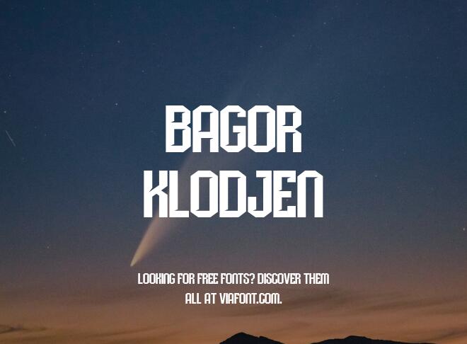 Bagor Klodjen Font