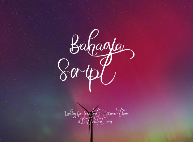 Bahagia Script Font