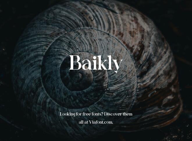 Baikly Font