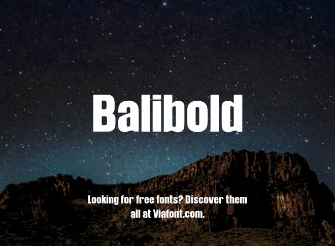 Balibold Font