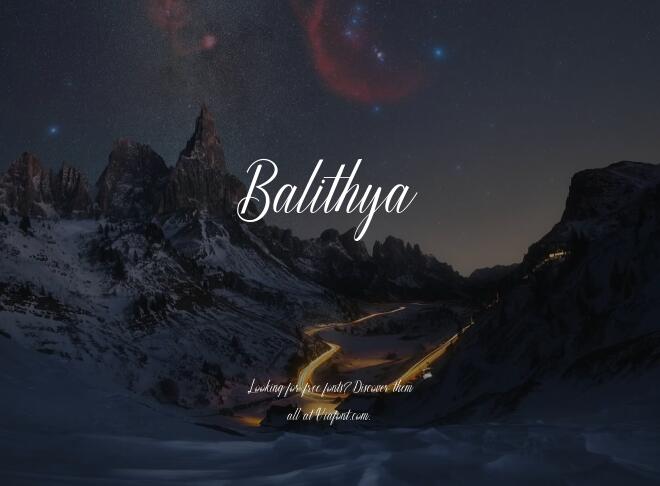 Balithya Font