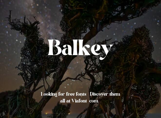 Balkey Font